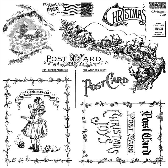 Christmas Post dekor pecsét