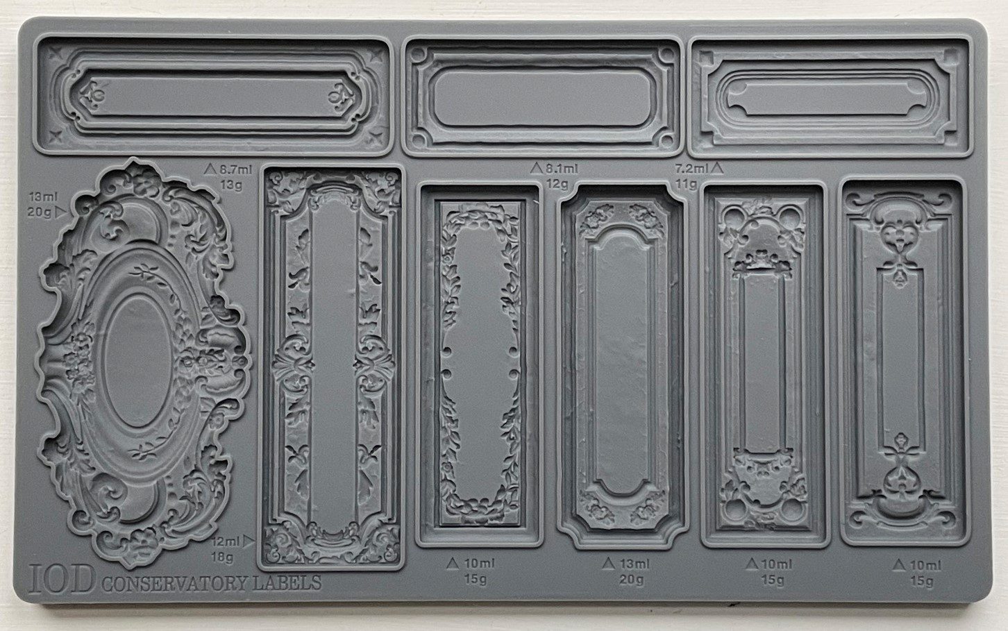 Conservatory labels bútordísz öntőforma