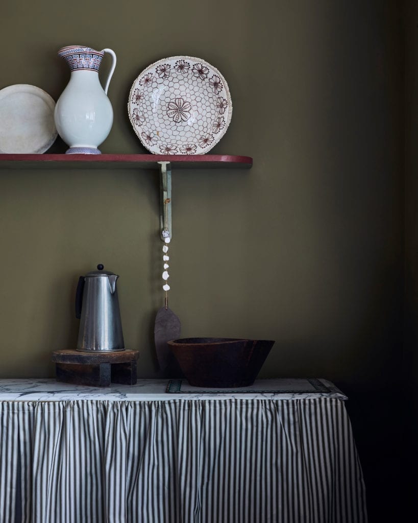 Olive Ticking bútorszövet