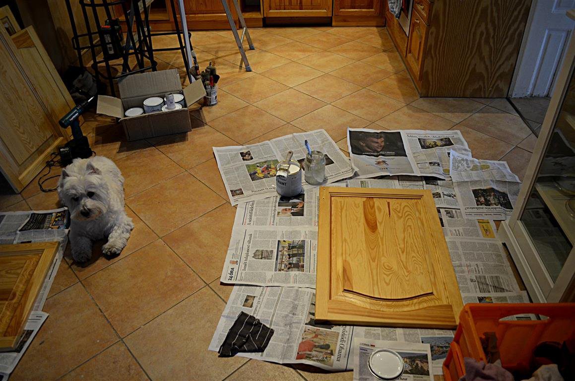 Annie Sloan chalk paint konyhabútor festés