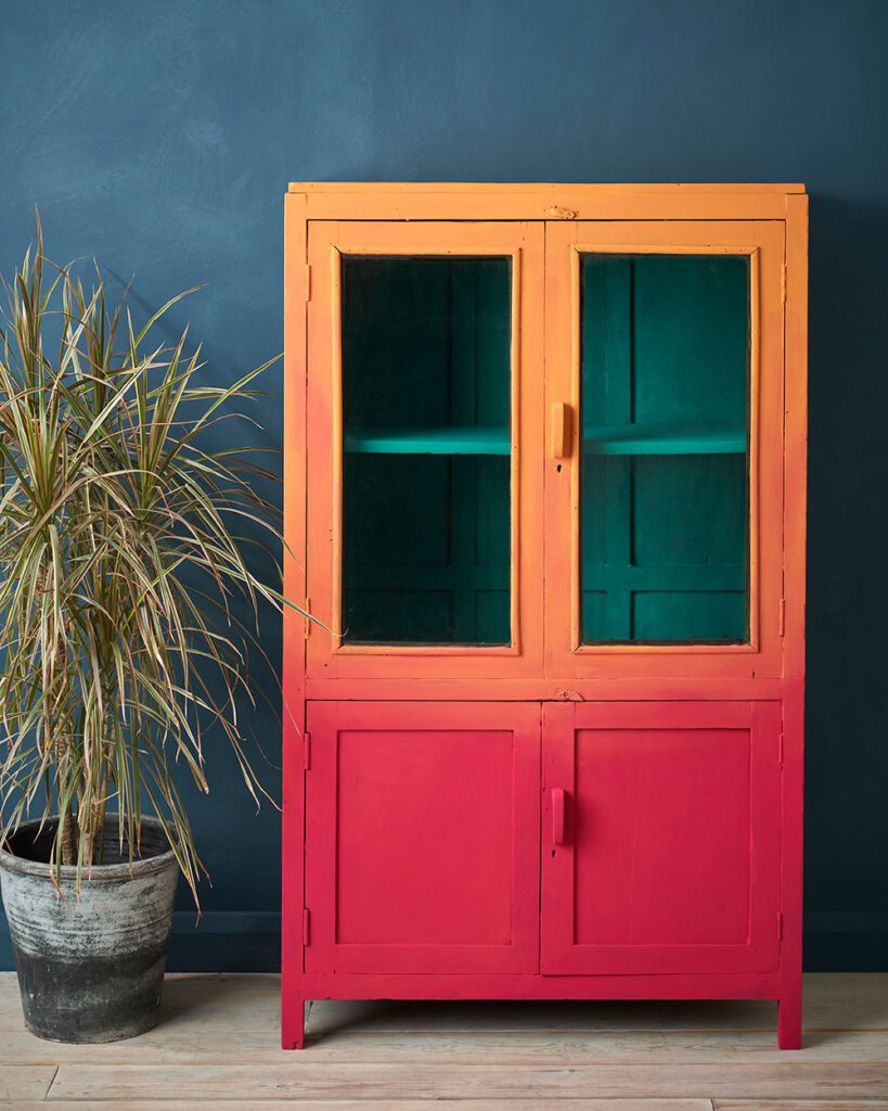 annie sloan kreafestek ombre butor barceolna orange capri pink