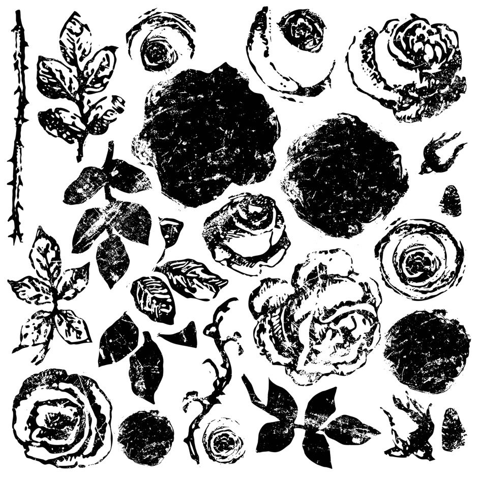 Painterly roses dekor pecsét