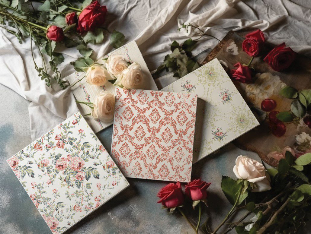 Lattice Rose IOD Paint Inlay minták